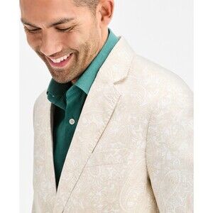 Club Room Men's Linen Paisley Blazer - Small